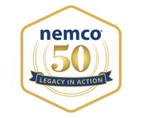 nemco 50 year logo white badge option