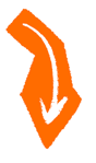 down arrow orange